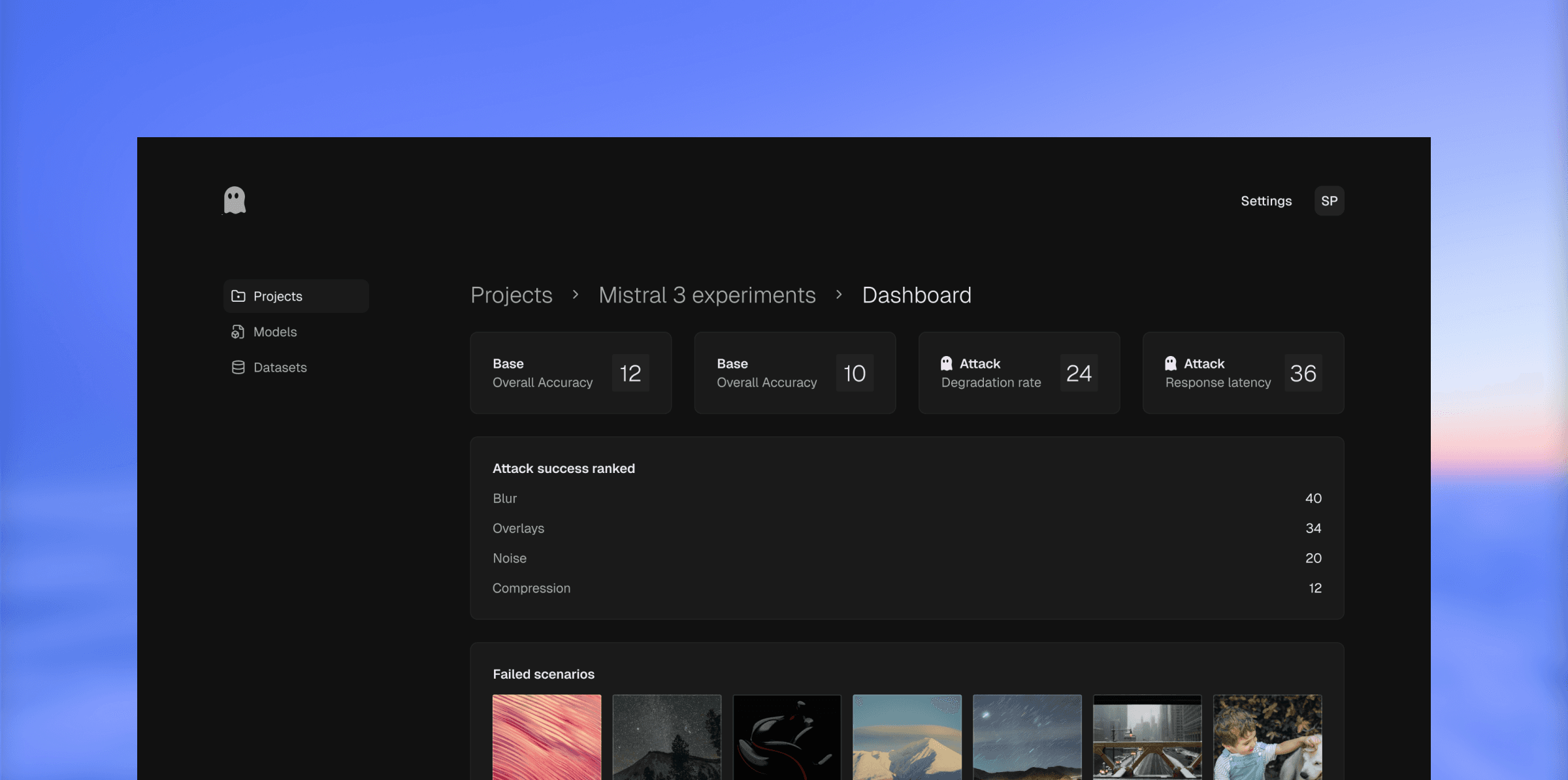Poltergeist dashboard screenshot